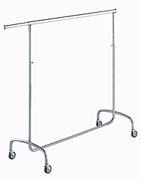 Konfektionsständer, höhenverstellbar chrom, B 1440mm Konfektionsständer, höhenverstellbar chrom, B 1440mm