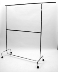 Konfektionsständer, mit Zwischenstange chrom, B 1440mm Konfektionsständer, mit Zwischenstange chrom, B 1440mm