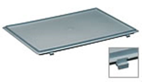 Deckel mit Scharnier für 600x400 mm, grau Deckel mit Scharnier für 600x400 mm, grau